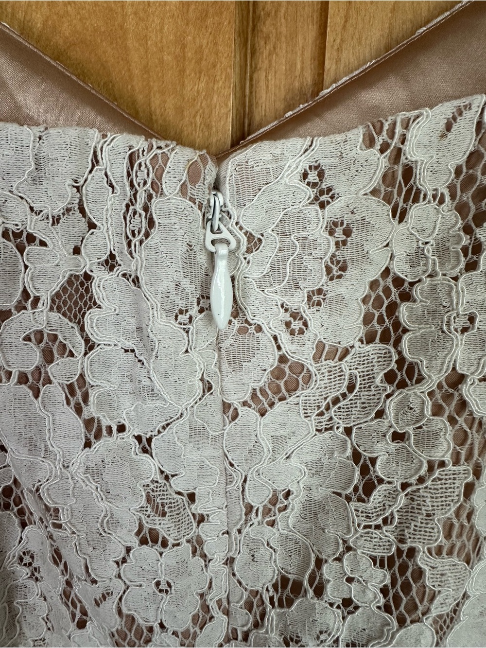 City Chic Rosalyn Lace Cream Beige Tiered Midi Tank Dress L/20 - Picture 10 of 12